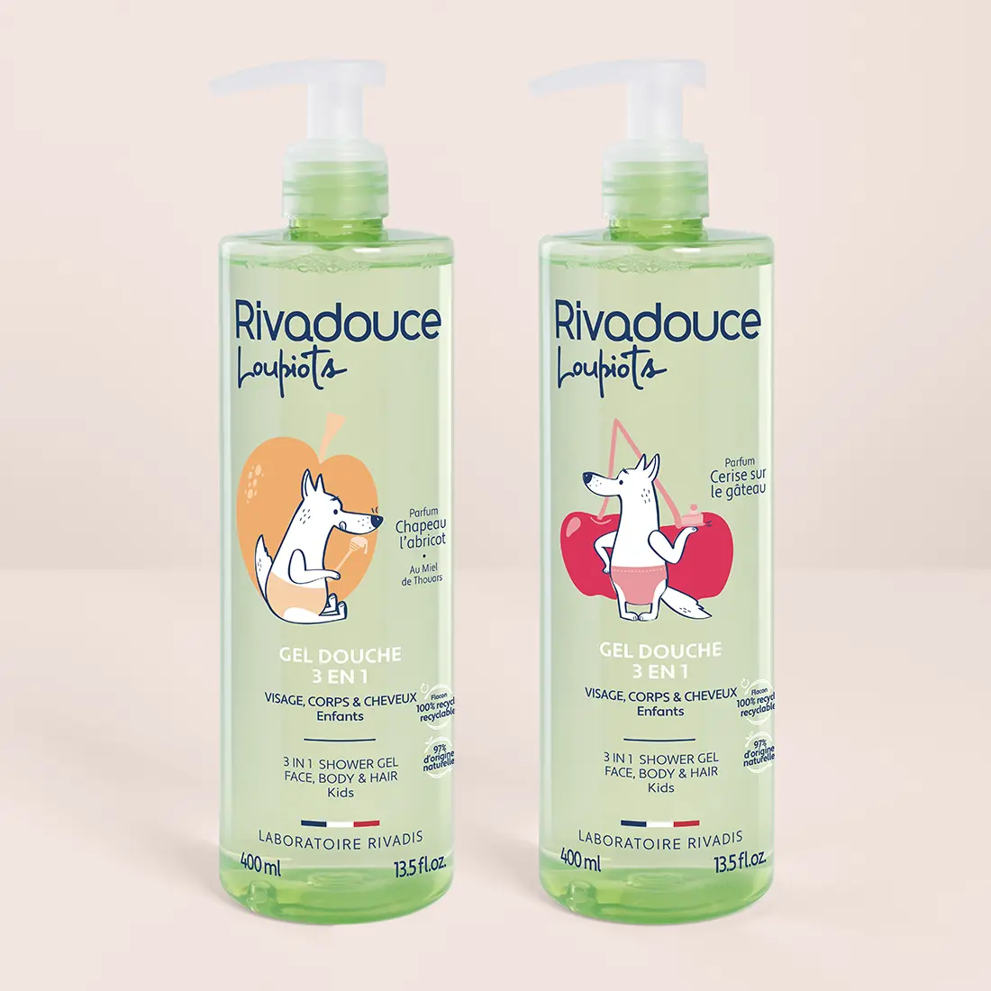 Duo Loupiots-Chapeau l'abricot Cerise sur le gâteau 2x400ml